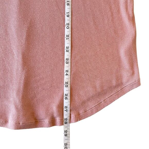 Athleta CloudLight Modal Ribbed Stratus Long Sleeve Pink Shirt Size Medium 0626A - Picture 10 of 10
